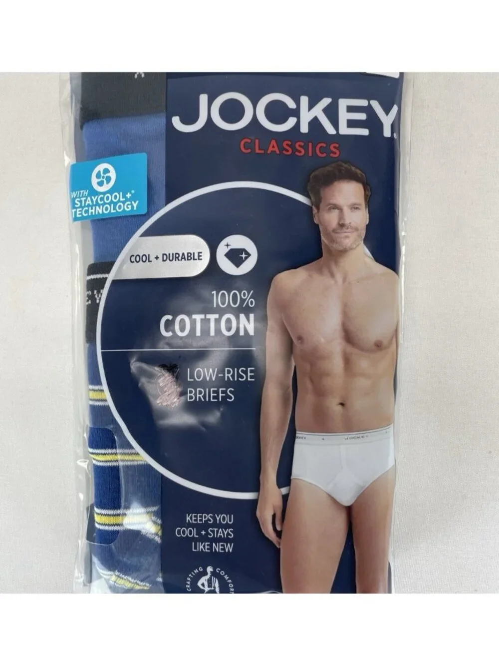 Jockey Mens Classic Low Rise Brief Size 36 100% Cotton 2 Pair